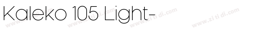 Kaleko 105 Light字体转换
